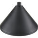 R Series Satin Black 13 inch Wide Cone Shade